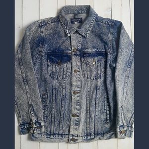 True Vintage Mens Stonewashed Jean Jacket Medium